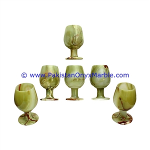 Green Onyx Wine Sherry Glasses