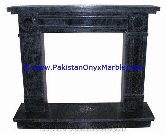 High Quality Marble Fireplaces Black and Gold