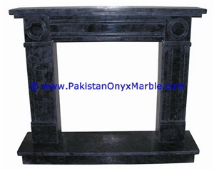 High Quality Marble Fireplaces Black and Gold
