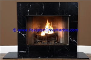 High Quality Marble Fireplaces Black and Gold