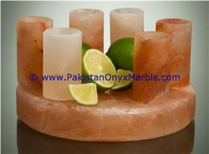 Himalayan Salt Shot Glasses Cups Handcrafted