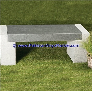 Jet Black Marble Benches Table Natural