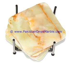 Light Green Onyx Coaster Set