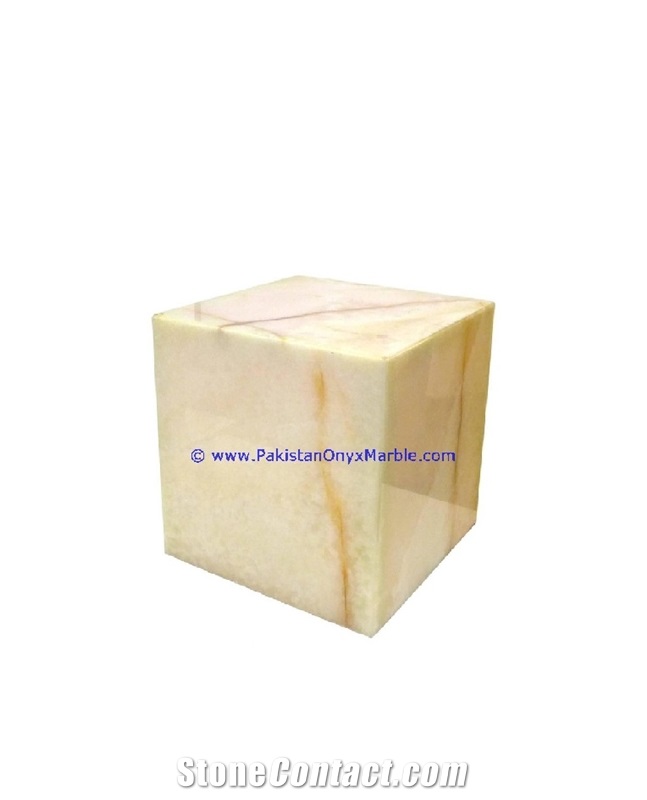 Light Green Onyx Cube