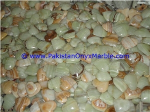 Light Green Onyx Handcarved Heart