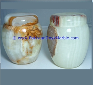 Light Green Onyx Jars Trinket Container