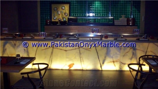 Light Green Onyx Marble Beautiful Counter