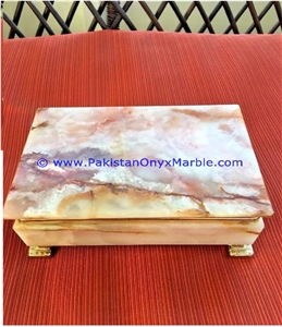 Light Green Onyx Rectangle Jewelry Box Trinket