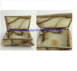 Light Green Onyx Rectangle Jewelry Box Trinket