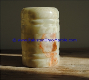 Light Green Onyx Round Jewelry Box Trinket