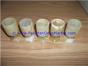 Light Green Onyx Shot Glasses Set