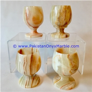 Light Green Onyx Shot Glasses Set