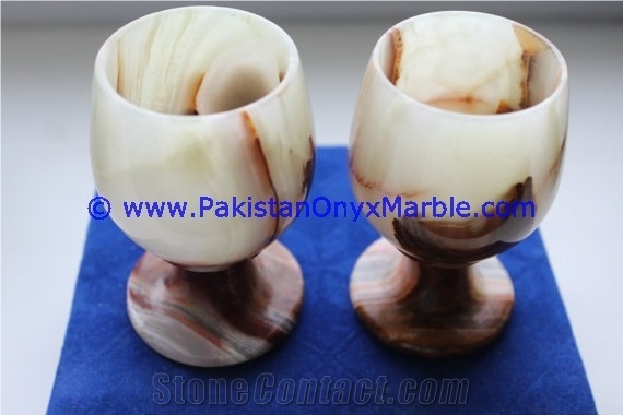 Light Green Onyx Wine Glasses