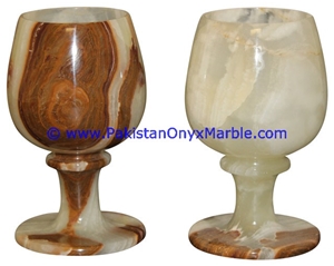 Light Green Onyx Wine Sherry Glasses