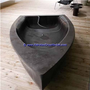 Marble Bathtub Natural Stone Jet Black