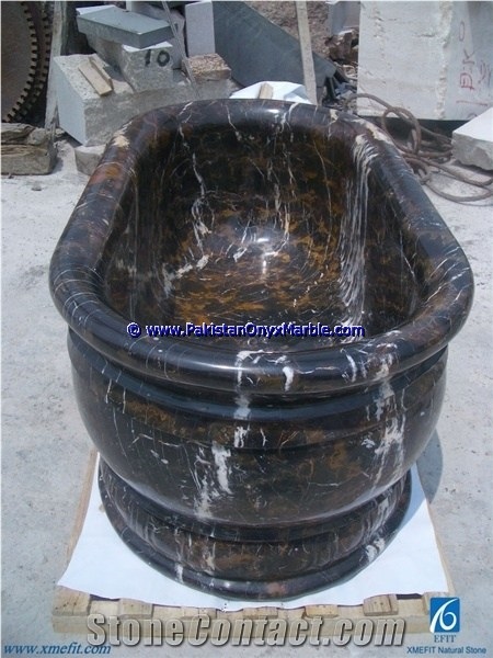 Marble Bathtub Natural Stone Jet Black