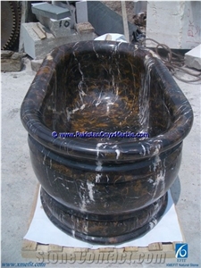 Marble Bathtub Natural Stone Jet Black