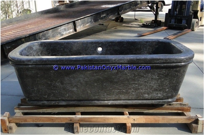Marble Bathtub Natural Stone Jet Black