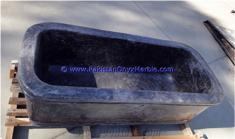 Marble Bathtub Natural Stone Jet Black