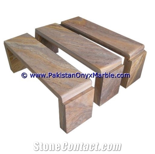 Marble Benches Table Natural Stone Beige