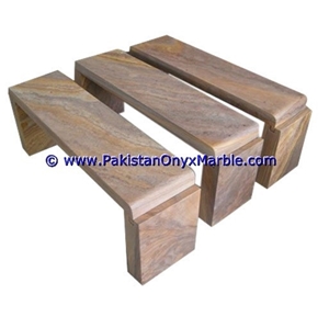 Marble Benches Table Natural Stone Beige Marble Benches Table Natural Stone Beige