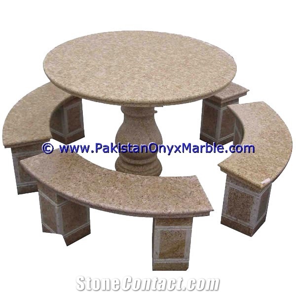 Marble Benches Table Natural Stone Beige
