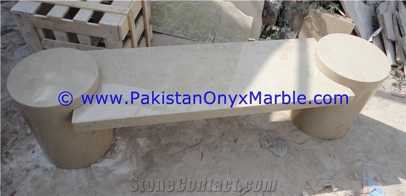 Marble Benches Table Natural Stone Beige