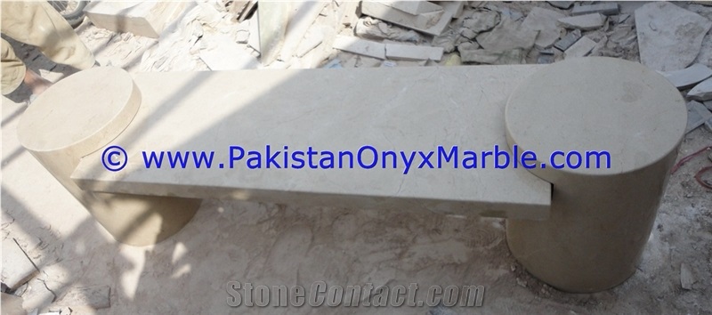 Marble Benches Table Natural Stone Beige