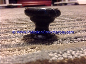 Marble Knobs Jet Black , Black and Gold,