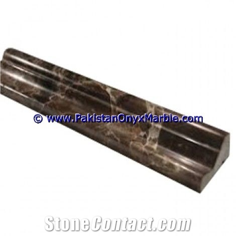 Marble Molding Chair Rail Black and Gold