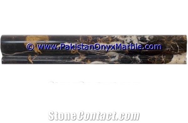 Marble Molding Chair Rail Black and Gold