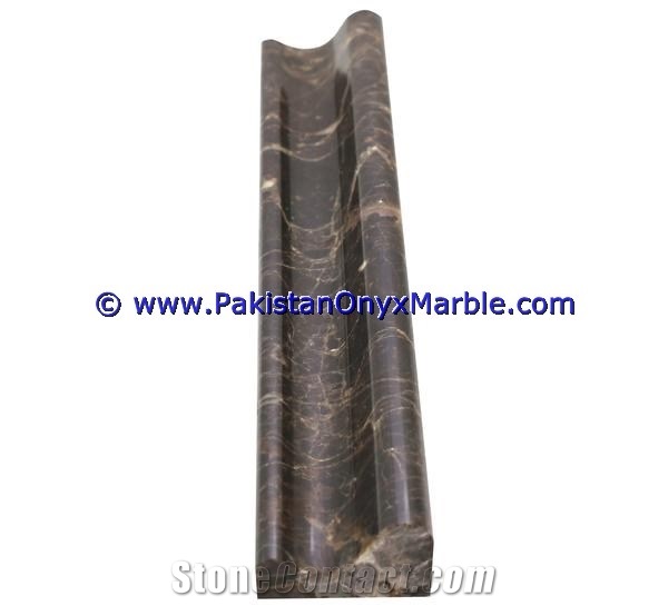 Marble Molding Chair Rail Black and Gold