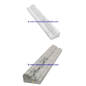 Marble Molding Chair Rail Polished Ziarat White