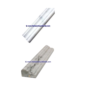 Marble Molding Chair Rail Polished Ziarat White