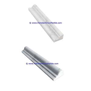 Marble Molding Chair Rail Polished Ziarat White