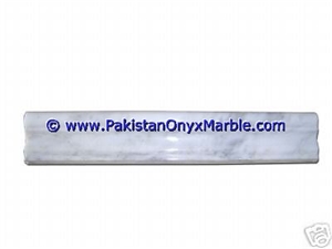 Marble Molding Chair Rail Polished Ziarat White