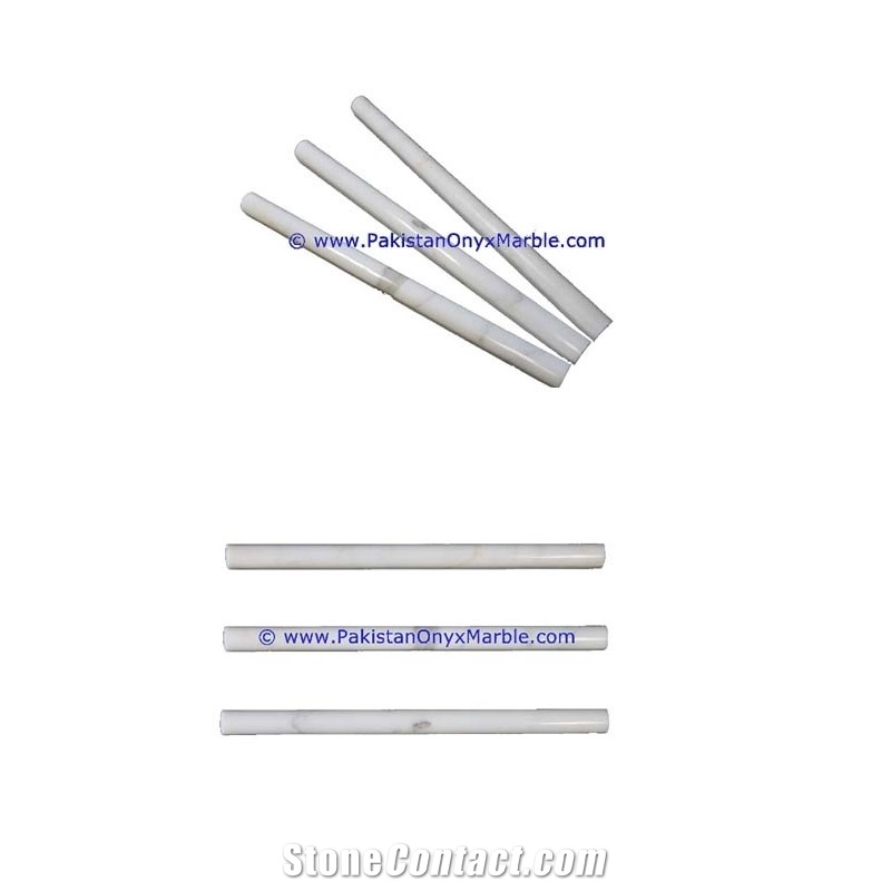Marble Molding Pencil Liner Ziarat Carrara White