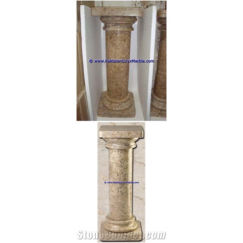 Marble Pedestals Stand Display Fossil Corel