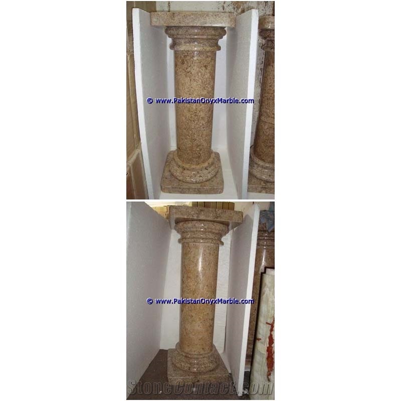 Marble Pedestals Stand Display Fossil Corel