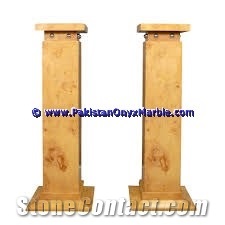 Marble Pedestals Stand Display Indus Gold