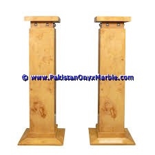 Marble Pedestals Stand Display Indus Gold