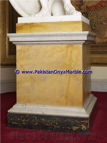 Marble Pedestals Stand Display Indus Gold