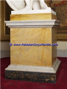 Marble Pedestals Stand Display Indus Gold