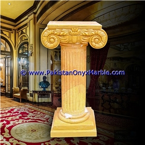 Marble Pedestals Stand Display Indus Gold