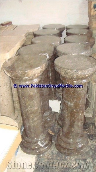 Marble Pedestals Stand Display Oceanic Gemstone