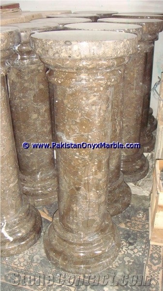 Marble Pedestals Stand Display Oceanic Gemstone