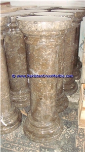 Marble Pedestals Stand Display Oceanic Gemstone