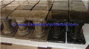 Marble Pedestals Stand Display Oceanic Gemstone