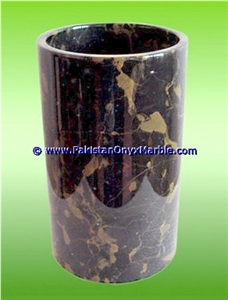 Marble Planters Outdoor Garden Black and Gold
