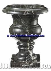 Marble Planters Outdoor Garden Black Zebra
